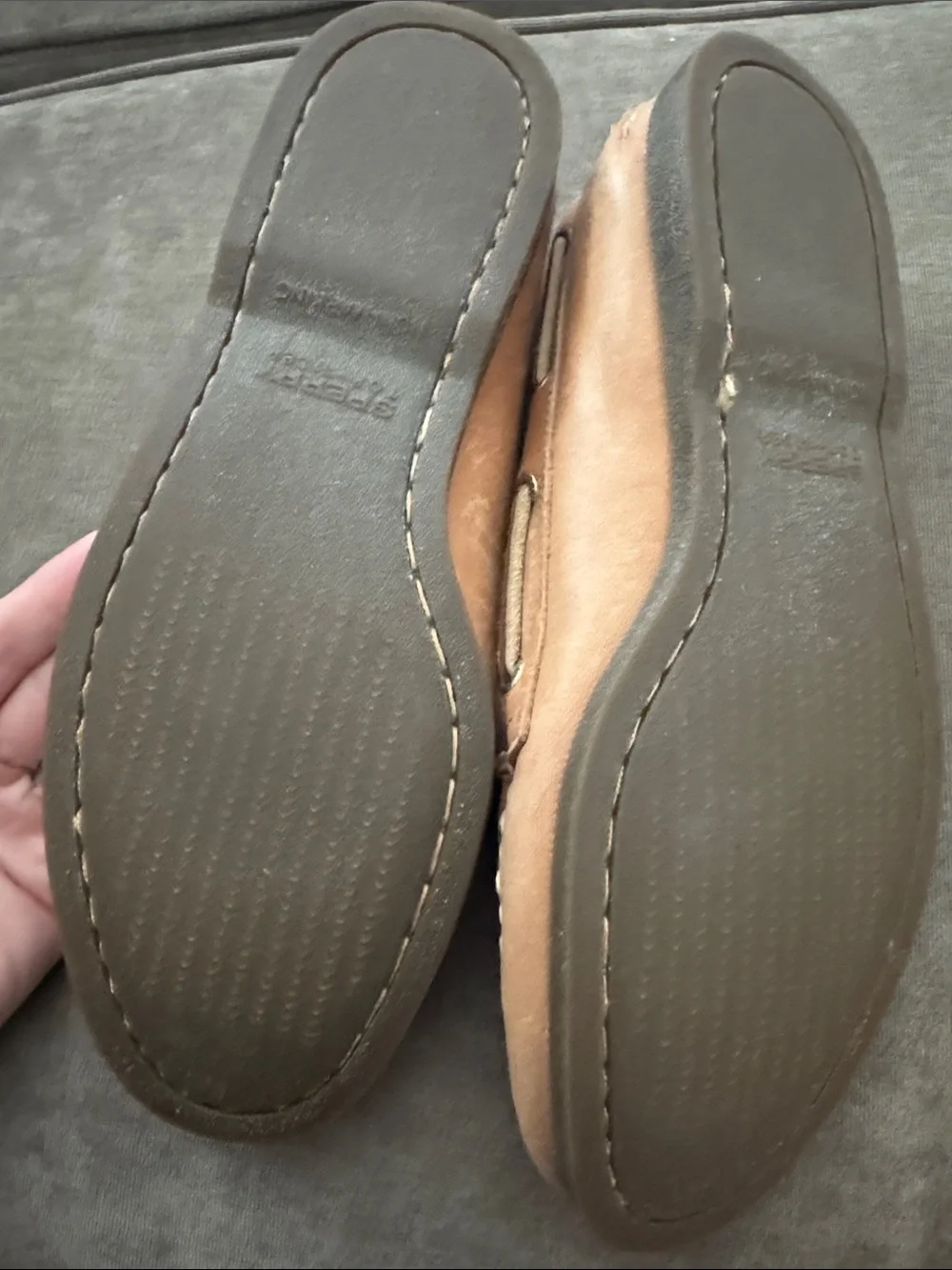 Sperry Brown Leather Moc-Toe Boat Shoes